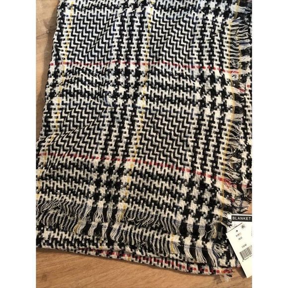 Steve Madden Check Mate Day Sequin‎ Accent Scarf Wrap New with Tags - Picture 4 of 5